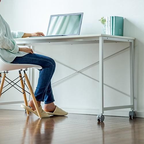 SANWA SUPPLY パソコンデスク キャスター付 幅120cm 奥行60cm 高さ70cm