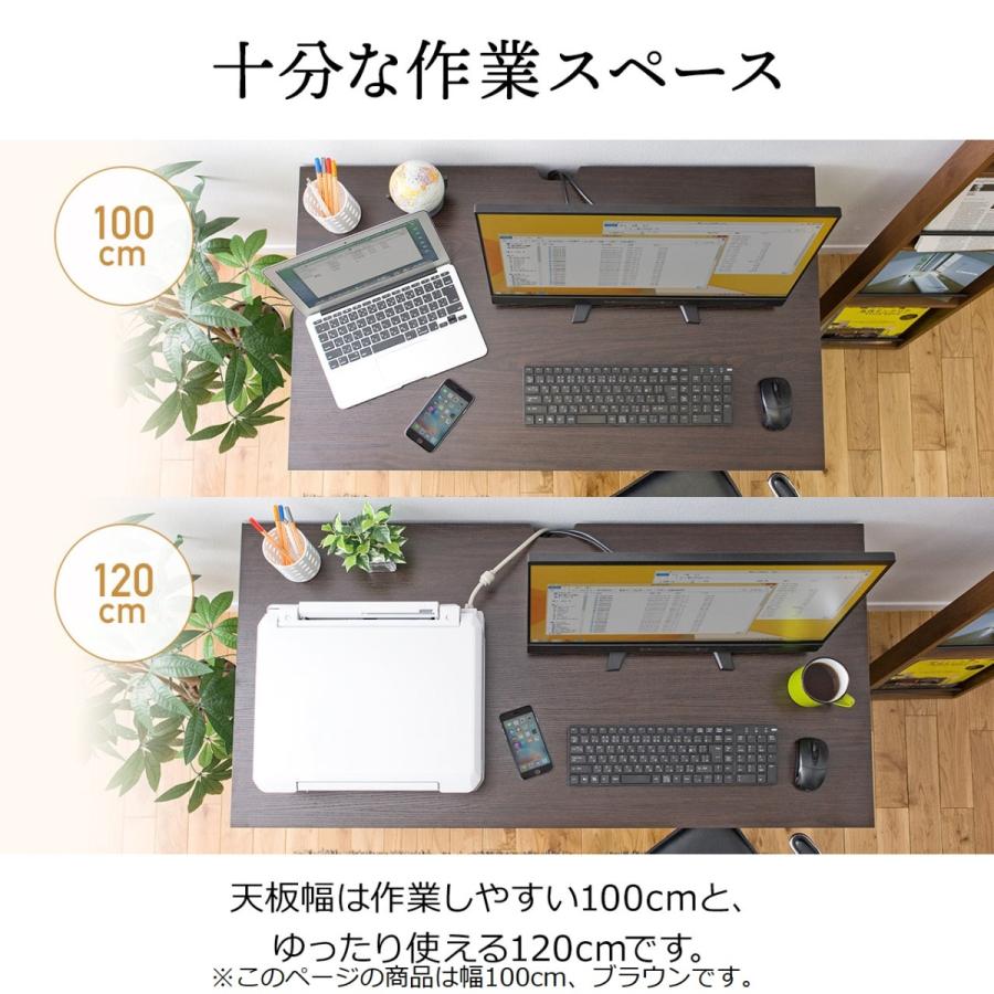 SANWA SUPPLY パソコンデスク 木製 ワークデスク 幅100cm 奥行 SANWA SUPPLY パソコンデスク 木製 ワークデスク 幅100cm 奥行
