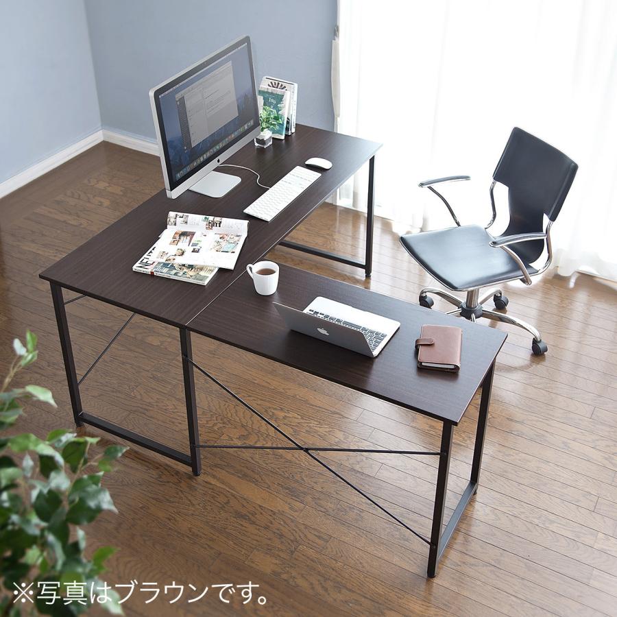 パソコンデスク L字型 l字 コーナーデスク 木製 幅150cm+90cm ブラック EZ1-DESKH011BK｜esupply｜15