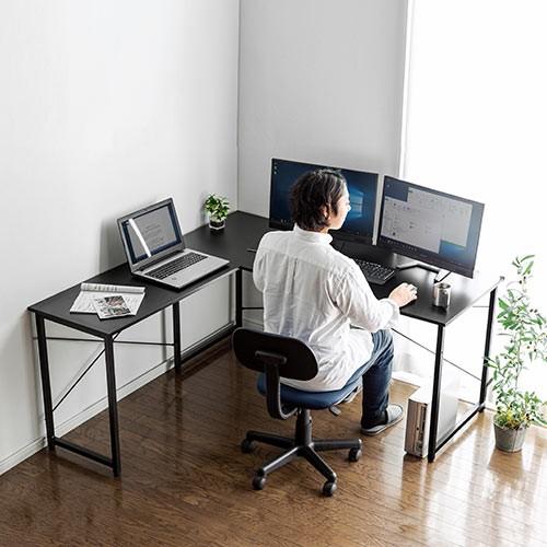 SANWA SUPPLY（サンワサプライ） パソコンデスク L字型 l字 コーナー