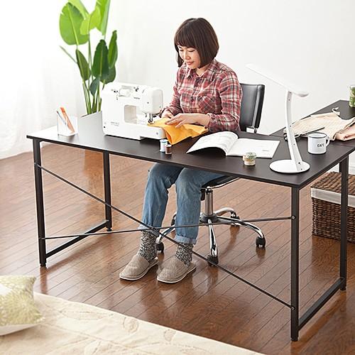 パソコンデスク L字型 l字 コーナーデスク 木製 幅150cm+90cm ダークブラウン EZ1-DESKH011BR｜esupply｜12