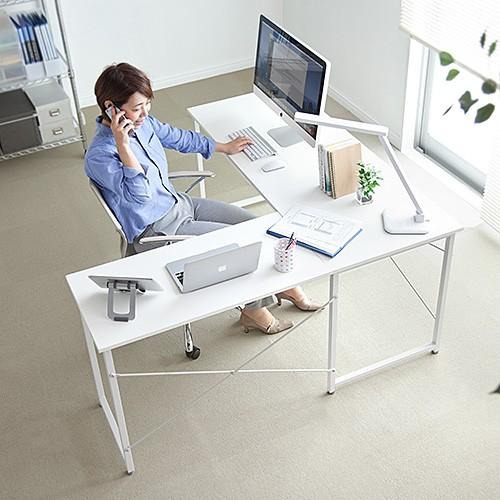 パソコンデスク L字型 l字 コーナーデスク 木製 幅150cm+90cm ホワイト EZ1-DESKH011W｜esupply｜13