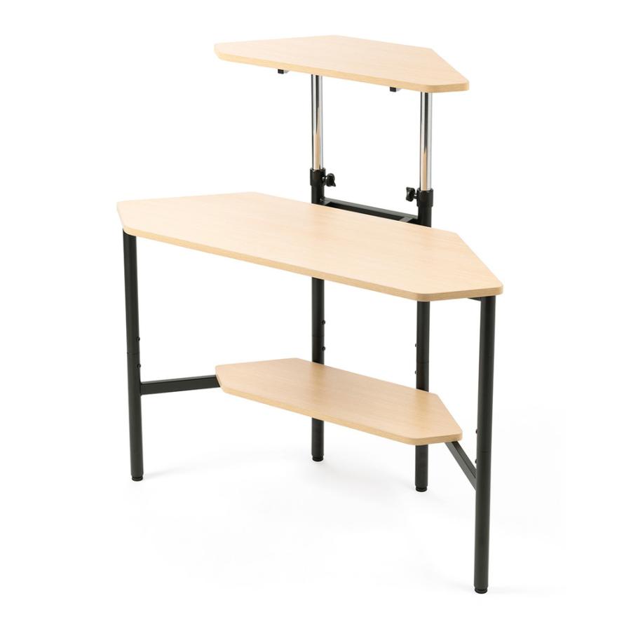 SANWA SUPPLY コーナーデスク 角デスク コンパクト設置 上棚高さ