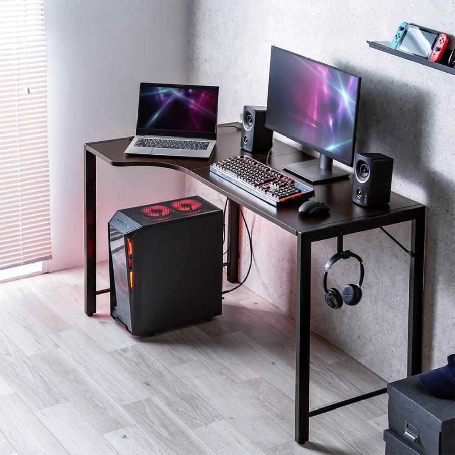 SANWA SUPPLY L字デスク パソコンデスク PCデスク クランプ対応