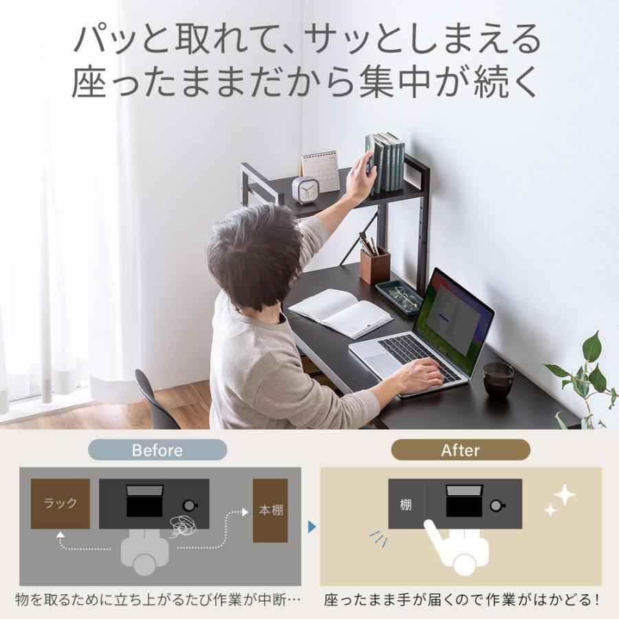 SANWA SUPPLY 棚付きデスク シェルフデスク パソコンデスク 収納 SANWA SUPPLY 棚付きデスク シェルフデスク パソコンデスク 収納