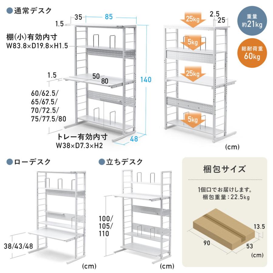 SANWA SUPPLY（サンワサプライ） パソコンラック パソコンデスク 横幅