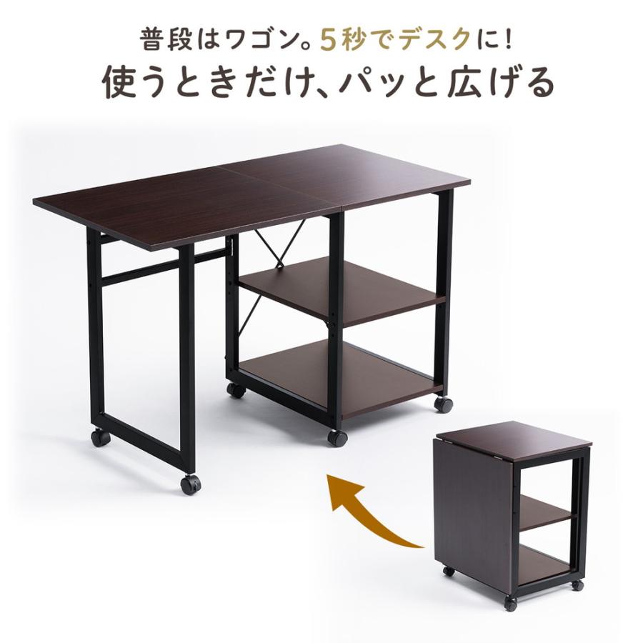 SANWA SUPPLY 折りたたみデスク コンパクト ワゴン 作業台 SANWA SUPPLY 折りたたみデスク コンパクト ワゴン 作業台