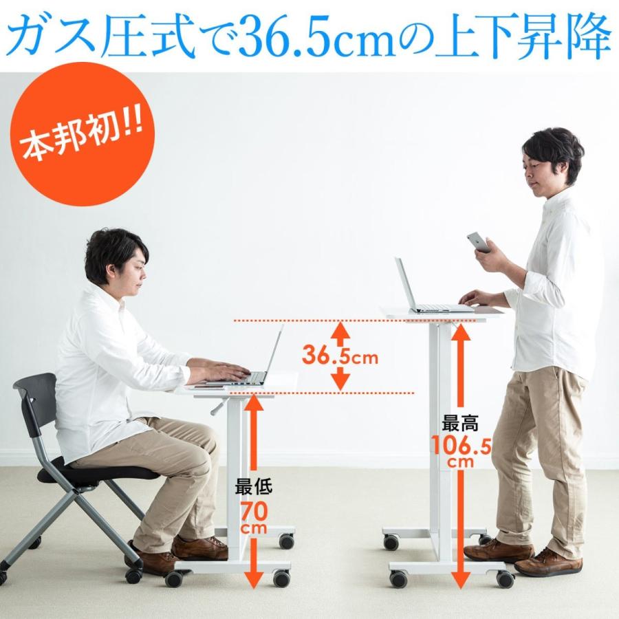 SANWA SUPPLY（サンワサプライ） 昇降デスク 上下昇降 ガス圧式