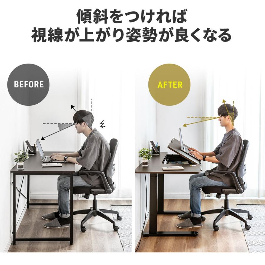 SANWA SUPPLY（サンワサプライ） 電動昇降デスク 引き出し 天板角度