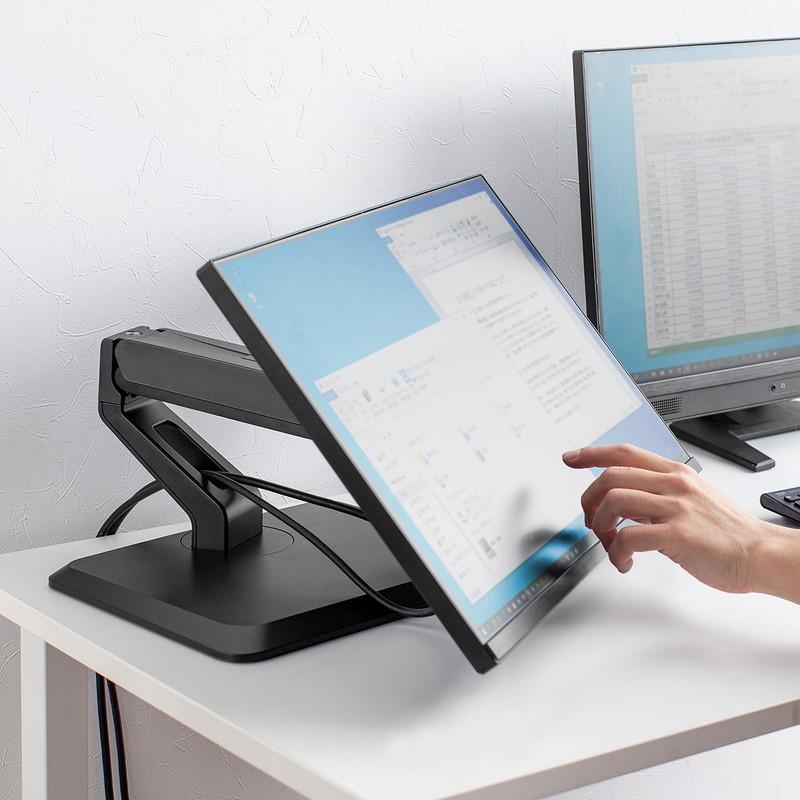 SANWA SUPPLY（サンワサプライ） モニターアーム 置き型 ガス圧 2