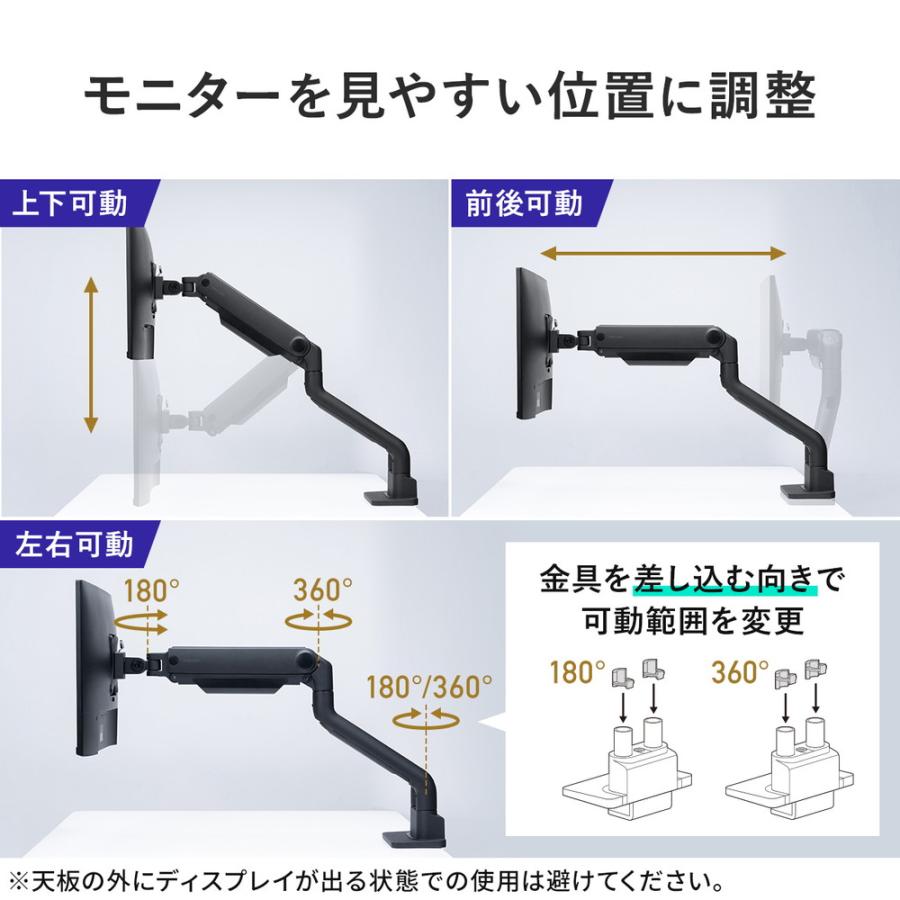 SANWA SUPPLY（サンワサプライ） モニターアーム デュアル 2画面 薄型