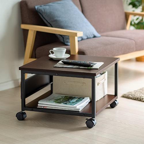 SANWA SUPPLY プリンタ台 2段 木目調 プリンタラック レーザー