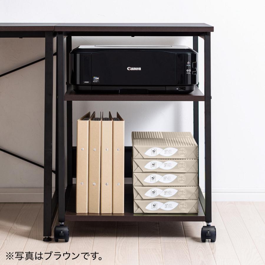 SANWA SUPPLY プリンタ台 プリンタラック ロータイプ キャスター