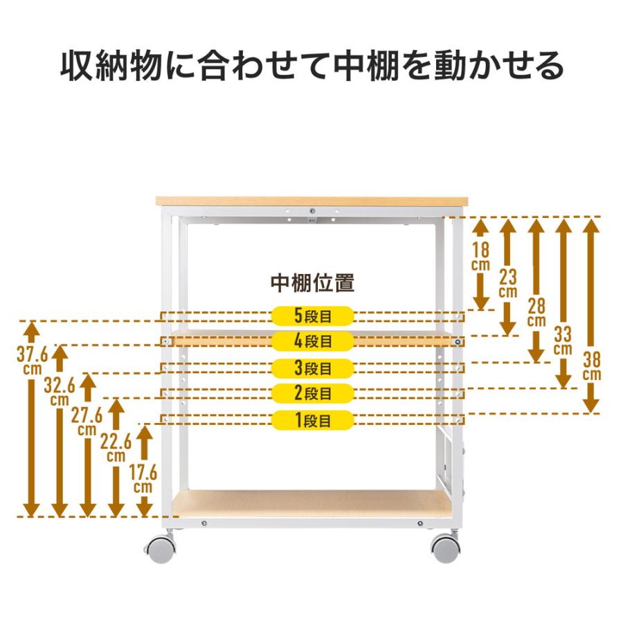 キャスター付き三層構造プリンター収納ラック 楽天市場】【楽天1位受賞】プリンター台 キャスター付き プリンター