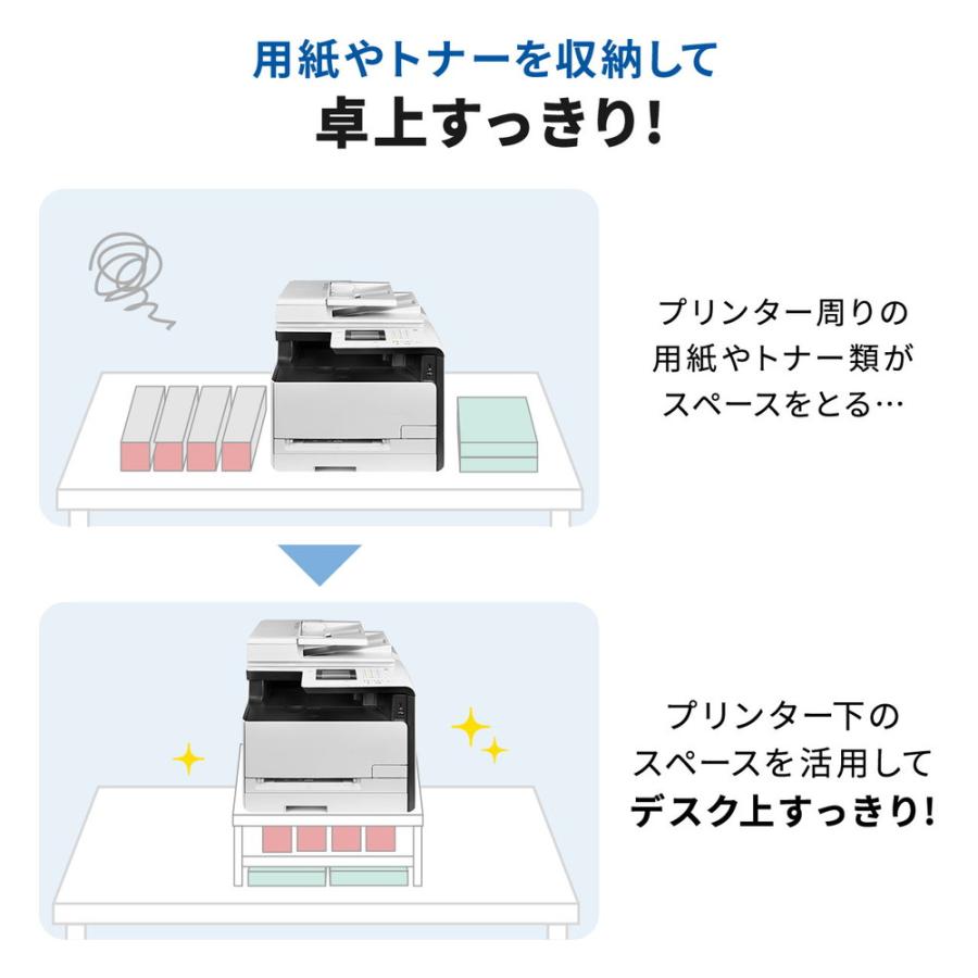 SANWA SUPPLY（サンワサプライ） 在庫限り プリンタ台 卓上 レーザープリンター設置 クランプ固定 オフィス コンパクト2段 耐荷重 ...
