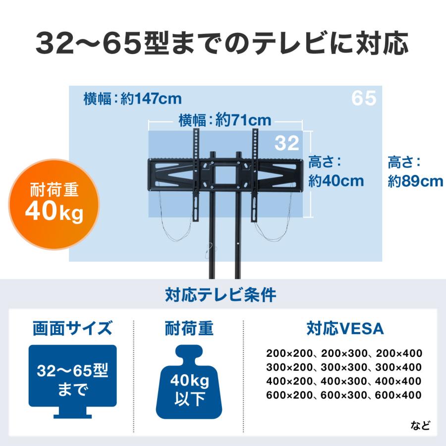 SANWA SUPPLY（サンワサプライ） テレビスタンド ハイタイプ