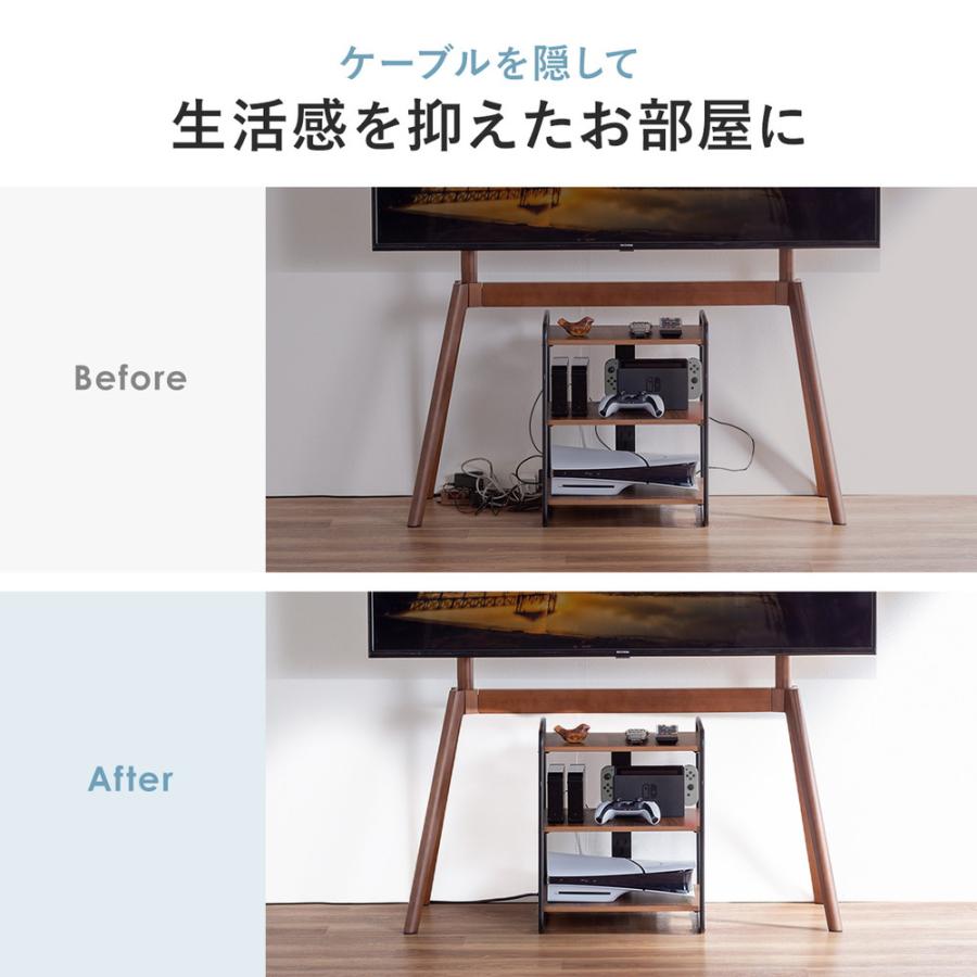 SANWA SUPPLY オーディオラック 木製 収納 3段 総耐荷重90kg SANWA SUPPLY オーディオラック 木製 収納 3段 総耐荷重90kg