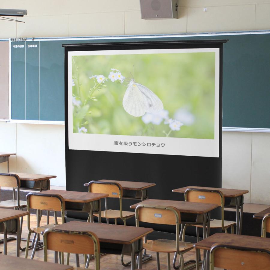 SANWA SUPPLY プロジェクタースクリーン 80インチワイド 自立式 床置き