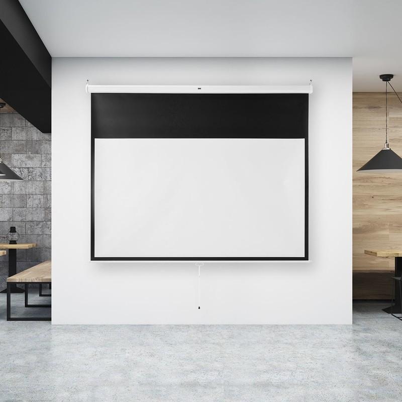 プロジェクタースクリーン 壁掛け式 100インチ　引取可【浜松市中央区】 イーサプライ プロジェクタースクリーン 100インチ 16：9 吊り下げ