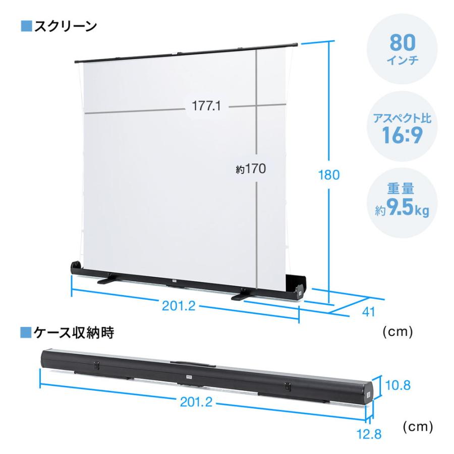 SANWA SUPPLY（サンワサプライ） プロジェクタースクリーン 80インチ