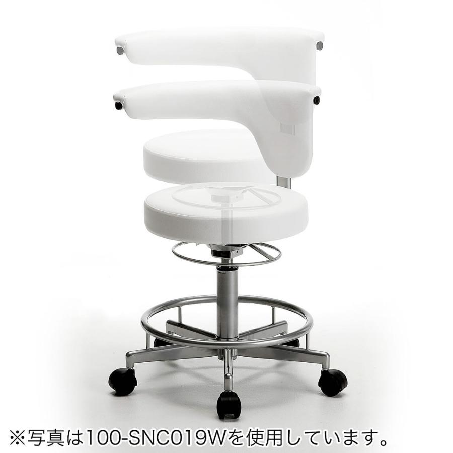 丸椅子 スツール キャスター付 ラウンドチェア オフィス 作業用 ブラック EZ1-SNC019BK_12