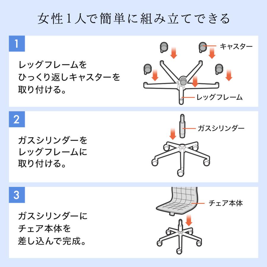 オフィスチェア パソコンチェア ロッキング 事務用 ビニールレザー張り キャスター ワークチェア ホワイト EZ1-SNC027W｜esupply｜15