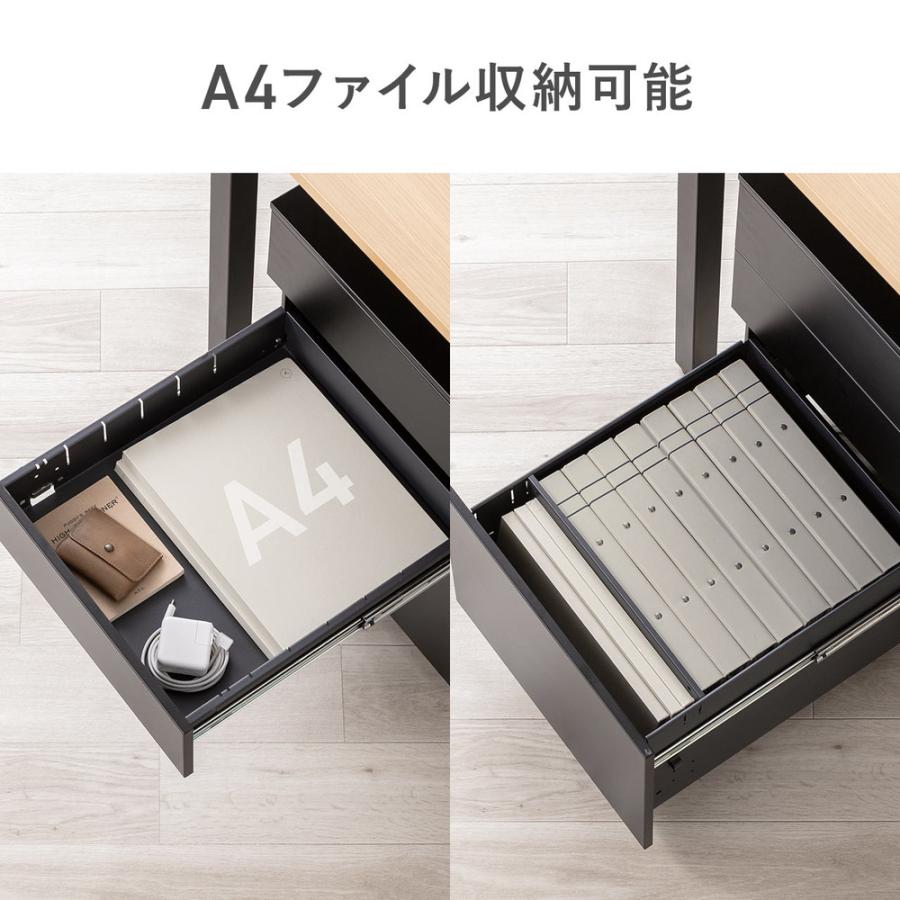 SANWA SUPPLY（サンワサプライ） デスクワゴン キャスター付き 鍵付き