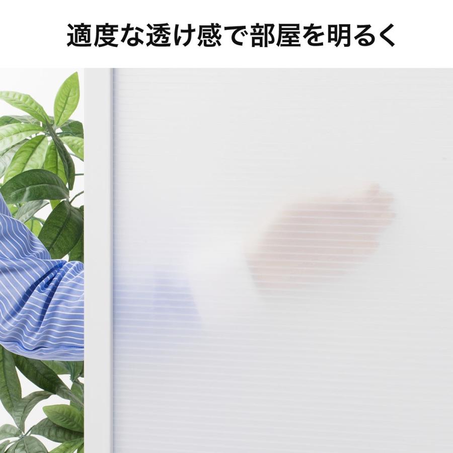 3連パーティション 半透明 キャスター付 衝立 仕切り 折りたたみ 360度回転 プライバシー パーテーション EZ1-SPT021Wの画像