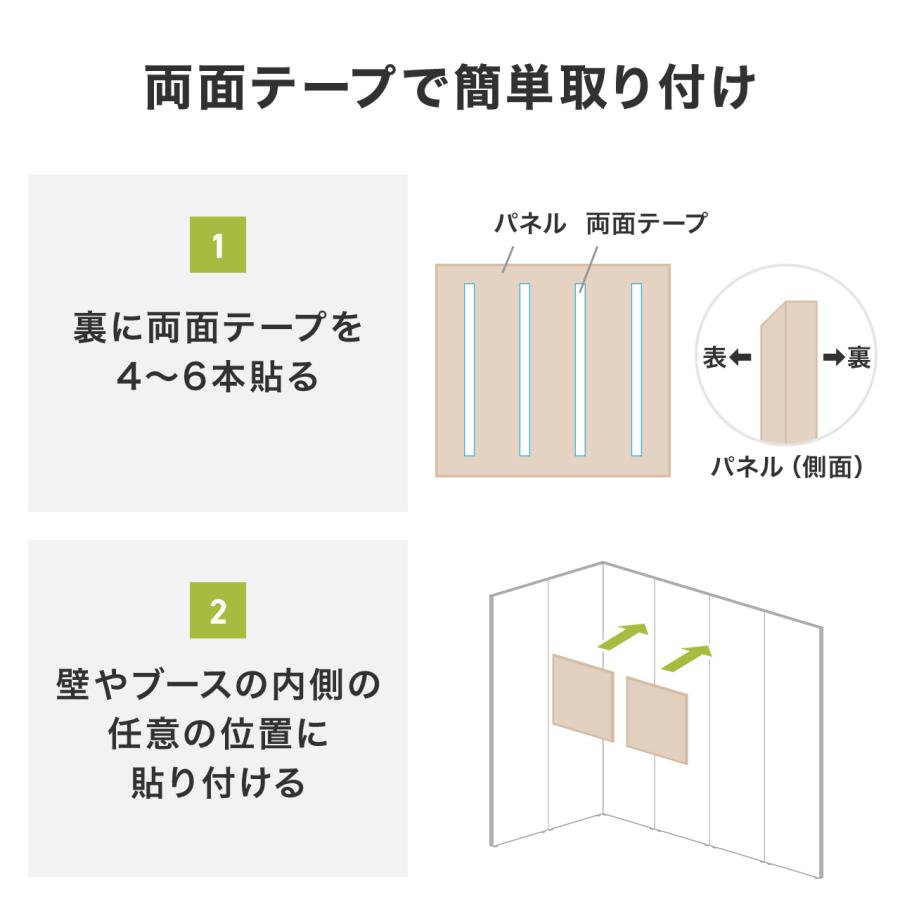 SANWA SUPPLY（サンワサプライ） 吸音フェルトパネル 6枚セット 幅55cm