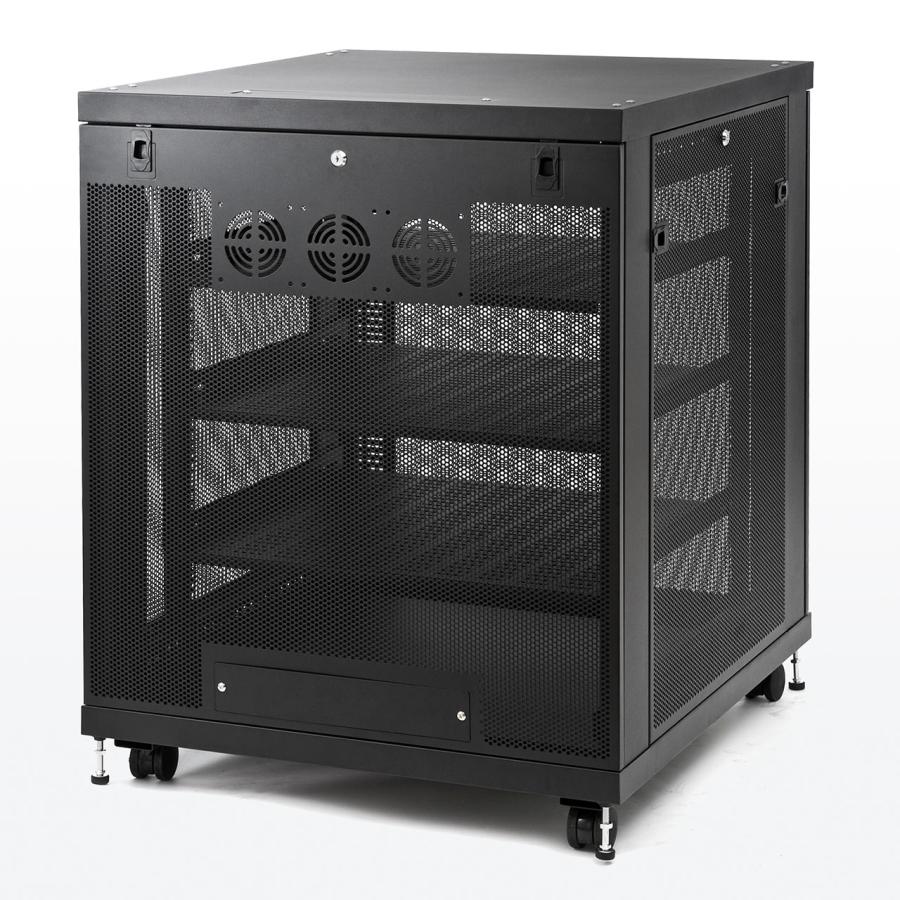 タワー型サーバー 機器収納ラック 幅80cm 高さ100cm 棚板3枚付 底板耐荷重100kg EZ1-SV016_13