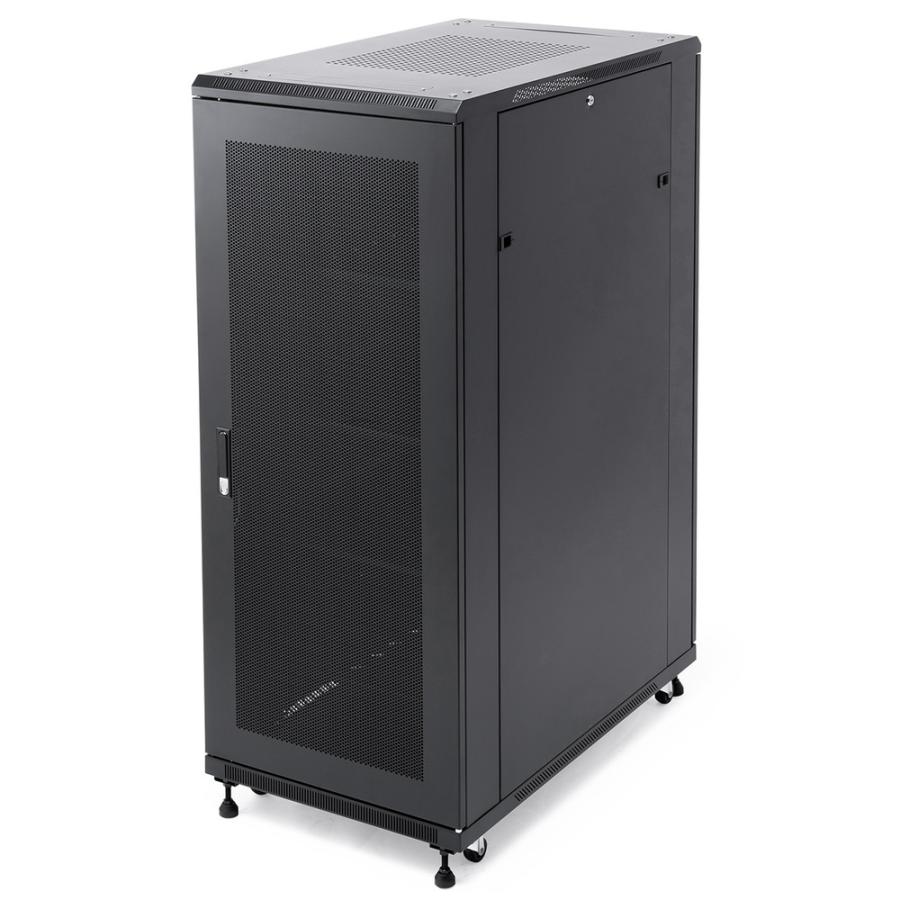サーバーラック 19インチ 中型 30U 奥行100cm メッシュパネル 棚板×3枚 スライド棚×1枚付き EZ1-SV030BK_17