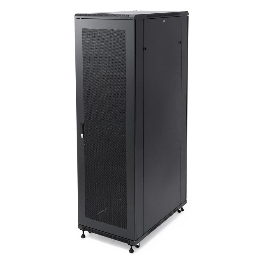 予約 サーバーラック 19インチ 大型 42U 奥行100cm メッシュパネル 棚板×3枚 スライド棚×1枚付き EZ1-SV032BK 代引き不可 個人様宅への配送不可_17