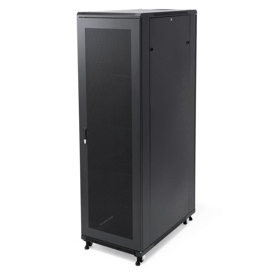 予約 サーバーラック 19インチ 大型 42U 奥行100cm メッシュパネル 棚板×3枚 スライド棚×1枚付き EZ1-SV032BK 代引き不可 個人様宅への配送不可_18