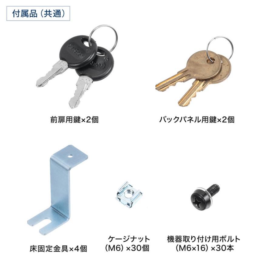 防音ラック 騒音低減ラック 19インチ 24U 中型 AVシステム 音響機器 奥行78.2cm 高さ126cm EZ1-SV036 代引き不可 個人様宅への配送不可の画像
