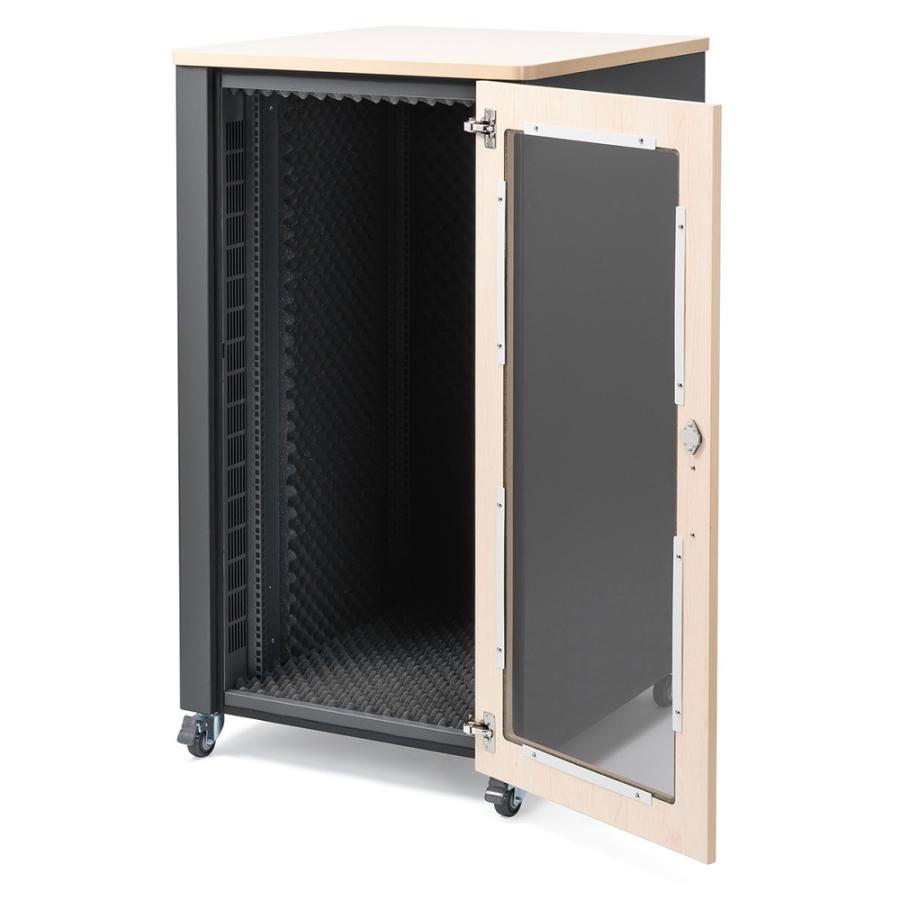 防音ラック 騒音低減ラック 19インチ 24U 中型 AVシステム 音響機器 奥行78.2cm 高さ126cm EZ1-SV036 代引き不可 個人様宅への配送不可の画像