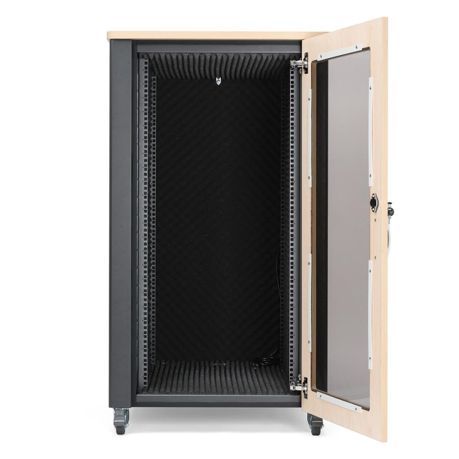 防音ラック 騒音低減ラック 19インチ 24U 中型 AVシステム 音響機器 奥行78.2cm 高さ126cm EZ1-SV036 代引き不可 個人様宅への配送不可の画像
