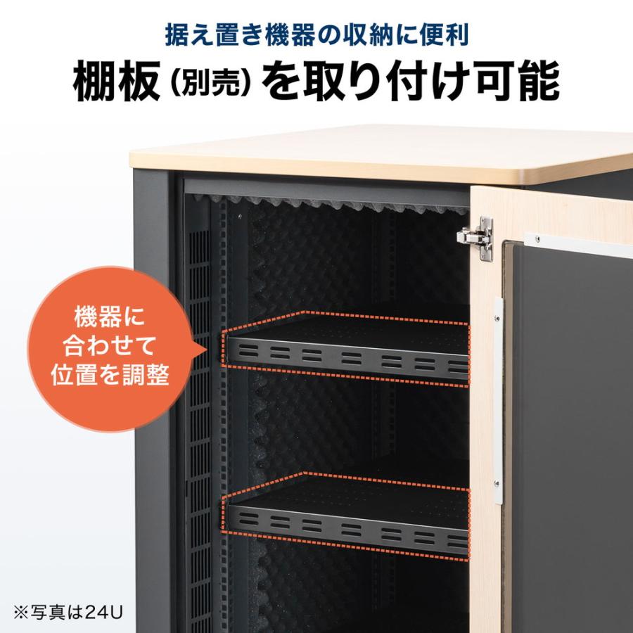 防音ラック 騒音低減ラック 19インチ 24U 中型 AVシステム 音響機器 奥行78.2cm 高さ126cm EZ1-SV036 代引き不可 個人様宅への配送不可の画像