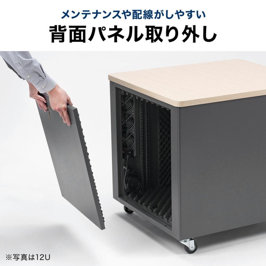 防音ラック 騒音低減ラック 19インチ 24U 中型 AVシステム 音響機器 奥行78.2cm 高さ126cm EZ1-SV036 代引き不可 個人様宅への配送不可の画像