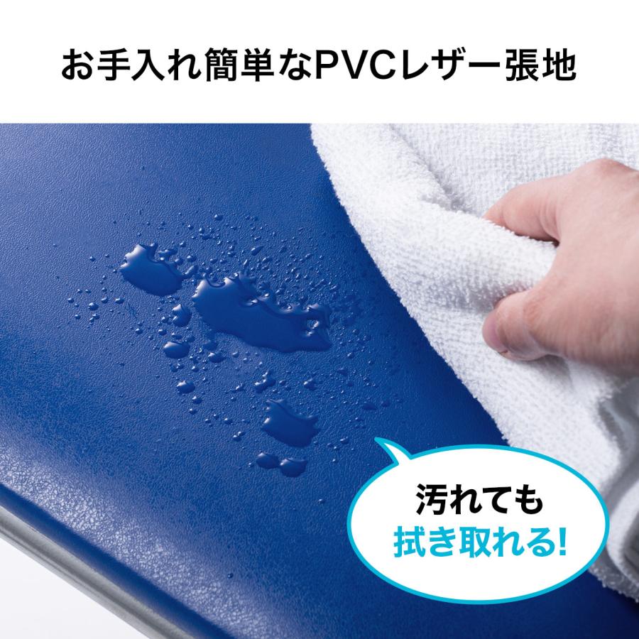 パイプ椅子 3脚セット 折りたたみ クッション付 会議 ミーティング 軽量 スチールフレーム ブラック EZ15-SNC122BKの画像