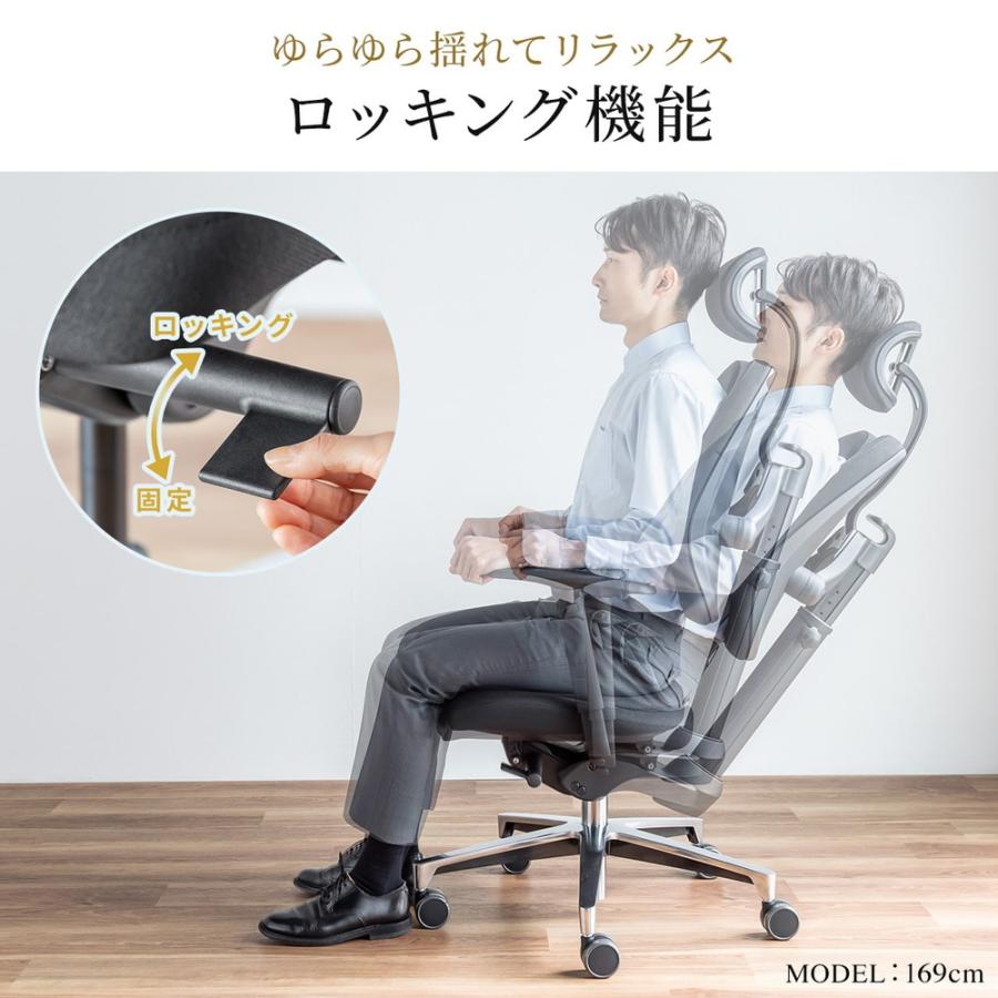 SANWA SUPPLY エルゴノミクスチェア 体圧分散 腰への負担軽減 SANWA SUPPLY エルゴノミクスチェア 体圧分散 腰への負担軽減