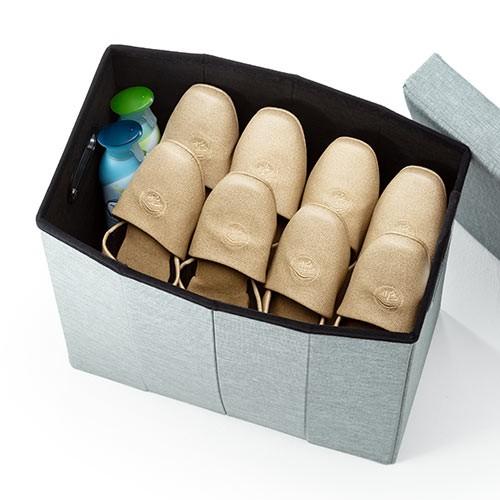 収納スツール 座れる収納ボックス 折りたたみ 座面取り外し オットマン 持ち手付 耐荷重60kg グレー EZ15-SNCBOX12GY | SANWA SUPPLY | 14