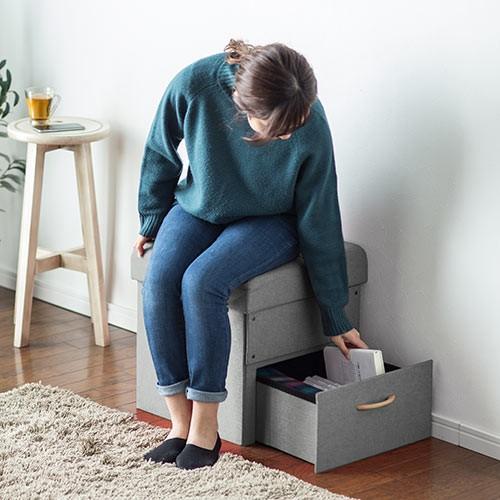 SANWA SUPPLY（サンワサプライ） 収納スツール 収納ボックス