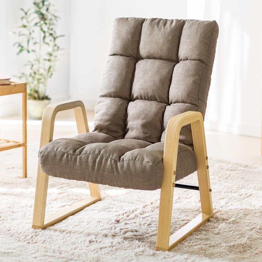 【美品】SANWADIRECT 高座椅子 背もたれの角度は8段階で調整 肘掛付き SANWA SUPPLY（サンワサプライ） 高座椅子 立ち座りしやすい 肘掛け