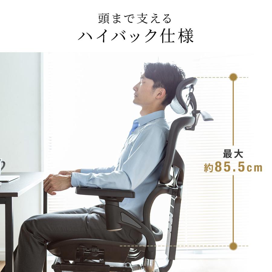 ♡ メッシュバックチェア 肘掛け・ランバーサポート付 オレンジ [5160] メッシュバックチェア 肘掛け・ランバーサポート付 オレンジ [5160]