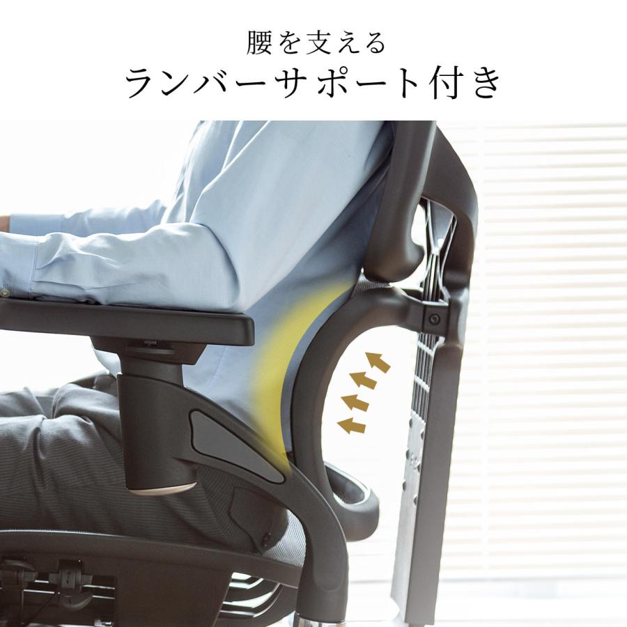 SANWA SUPPLY 高性能メッシュチェア 耐荷重125kg シンクロ SANWA SUPPLY 高性能メッシュチェア 耐荷重125kg シンクロ