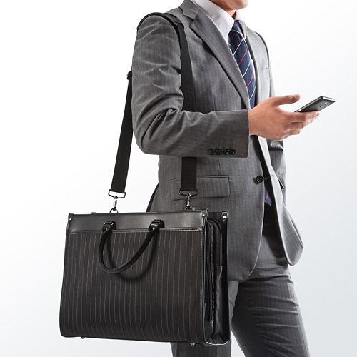 SANWA SUPPLY（サンワサプライ） ビジネスバッグ ストライプ柄 大容量