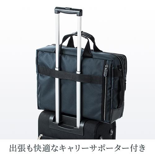 ビジネスバッグ 大容量 3WAY リュック・ショルダー・手提げ テフロン加工 撥水 防汚 短期出張 ブラック EZ2-BAG138BK ネコポス非対応_12