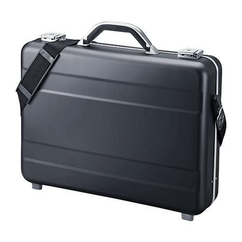 アタッシュケース アルミケース ブラック 通勤 15.6型パソコン対応 A4サイズ書類収納 スタイリッシュ EZ2-BAG155BKの画像
