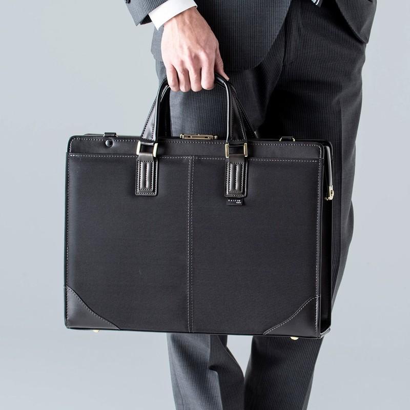 ビジネスバッグ 日本製 肩掛け ショルダー 鎧布生地 ダレスバッグ A4対応 ブラック EZ2-BAG164BK おしゃれ