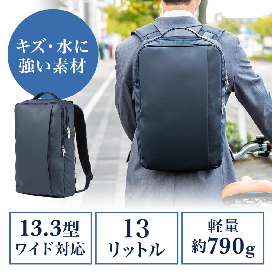 SANWA SUPPLY ビジネスリュック 日本製 メンズバッグ 薄型 軽量 SANWA SUPPLY ビジネスリュック 日本製 メンズバッグ 薄型 軽量